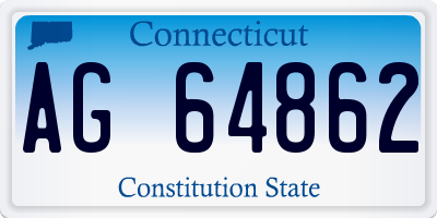CT license plate AG64862