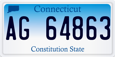 CT license plate AG64863