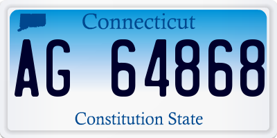 CT license plate AG64868