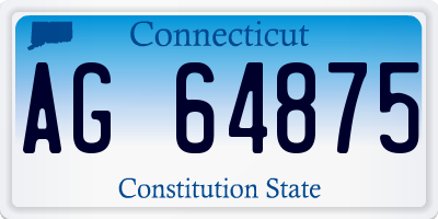 CT license plate AG64875