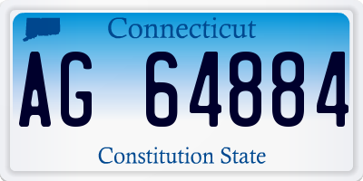 CT license plate AG64884