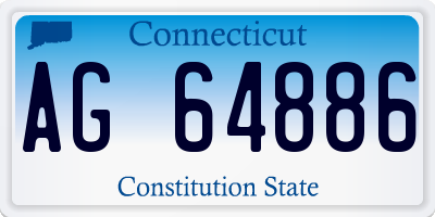 CT license plate AG64886