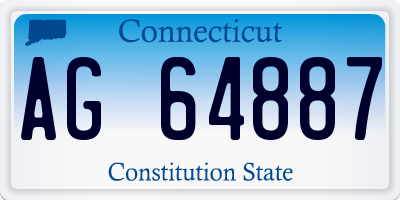 CT license plate AG64887