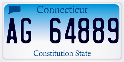 CT license plate AG64889