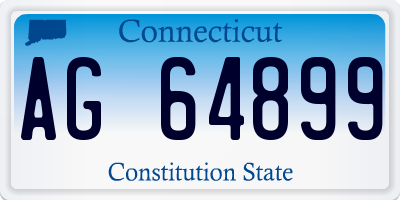 CT license plate AG64899
