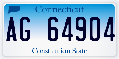 CT license plate AG64904