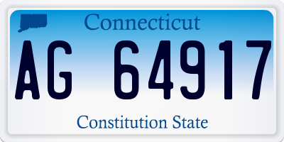 CT license plate AG64917
