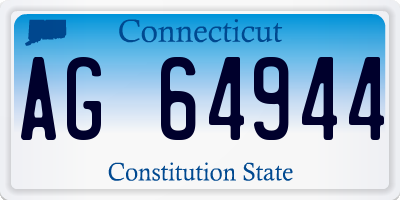 CT license plate AG64944