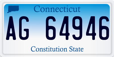 CT license plate AG64946