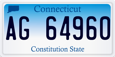 CT license plate AG64960