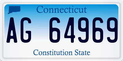 CT license plate AG64969