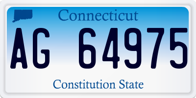 CT license plate AG64975