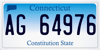 CT license plate AG64976