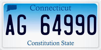 CT license plate AG64990