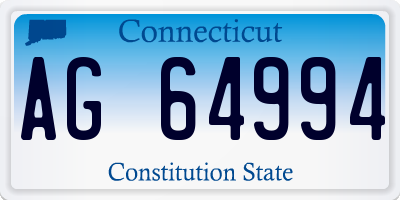 CT license plate AG64994