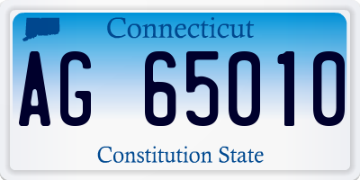 CT license plate AG65010