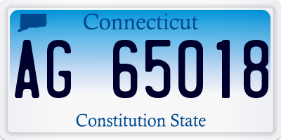CT license plate AG65018