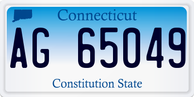 CT license plate AG65049