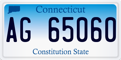 CT license plate AG65060