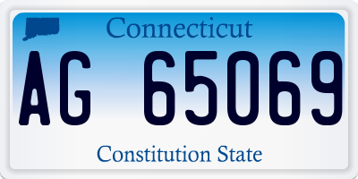CT license plate AG65069