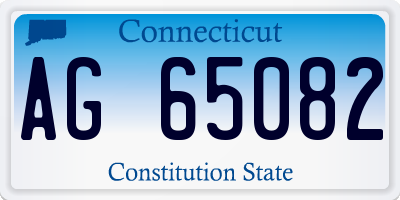 CT license plate AG65082