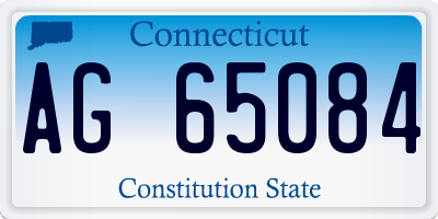 CT license plate AG65084