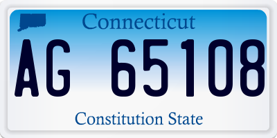 CT license plate AG65108