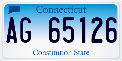 CT license plate AG65126