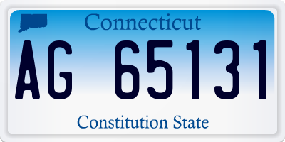 CT license plate AG65131