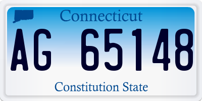 CT license plate AG65148