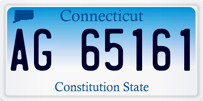 CT license plate AG65161