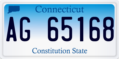 CT license plate AG65168