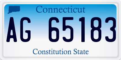 CT license plate AG65183