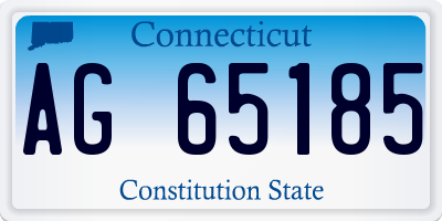 CT license plate AG65185