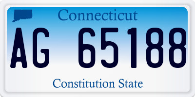 CT license plate AG65188