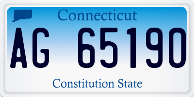 CT license plate AG65190