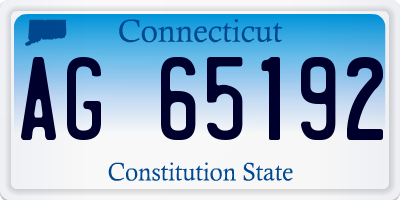 CT license plate AG65192