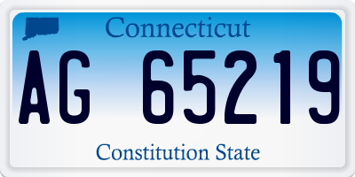 CT license plate AG65219