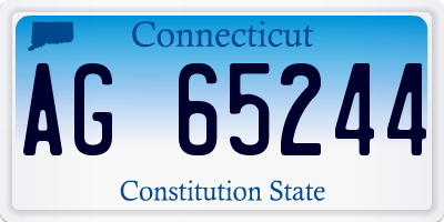 CT license plate AG65244