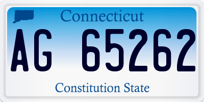 CT license plate AG65262