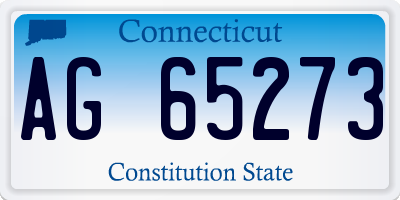 CT license plate AG65273
