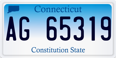 CT license plate AG65319