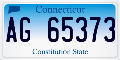 CT license plate AG65373