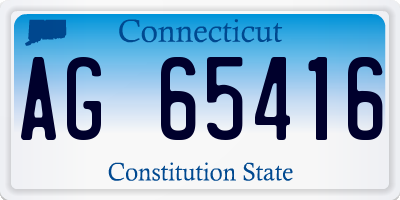 CT license plate AG65416