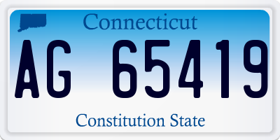 CT license plate AG65419