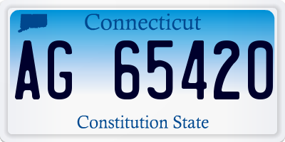 CT license plate AG65420