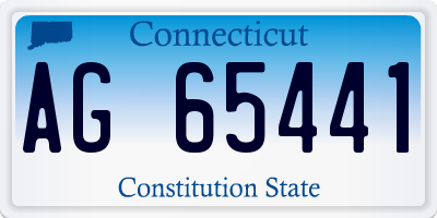 CT license plate AG65441