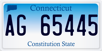 CT license plate AG65445
