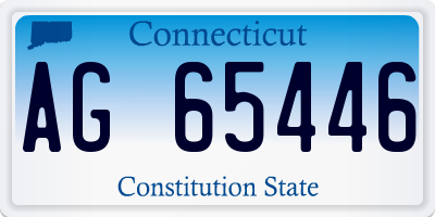 CT license plate AG65446