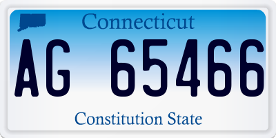 CT license plate AG65466